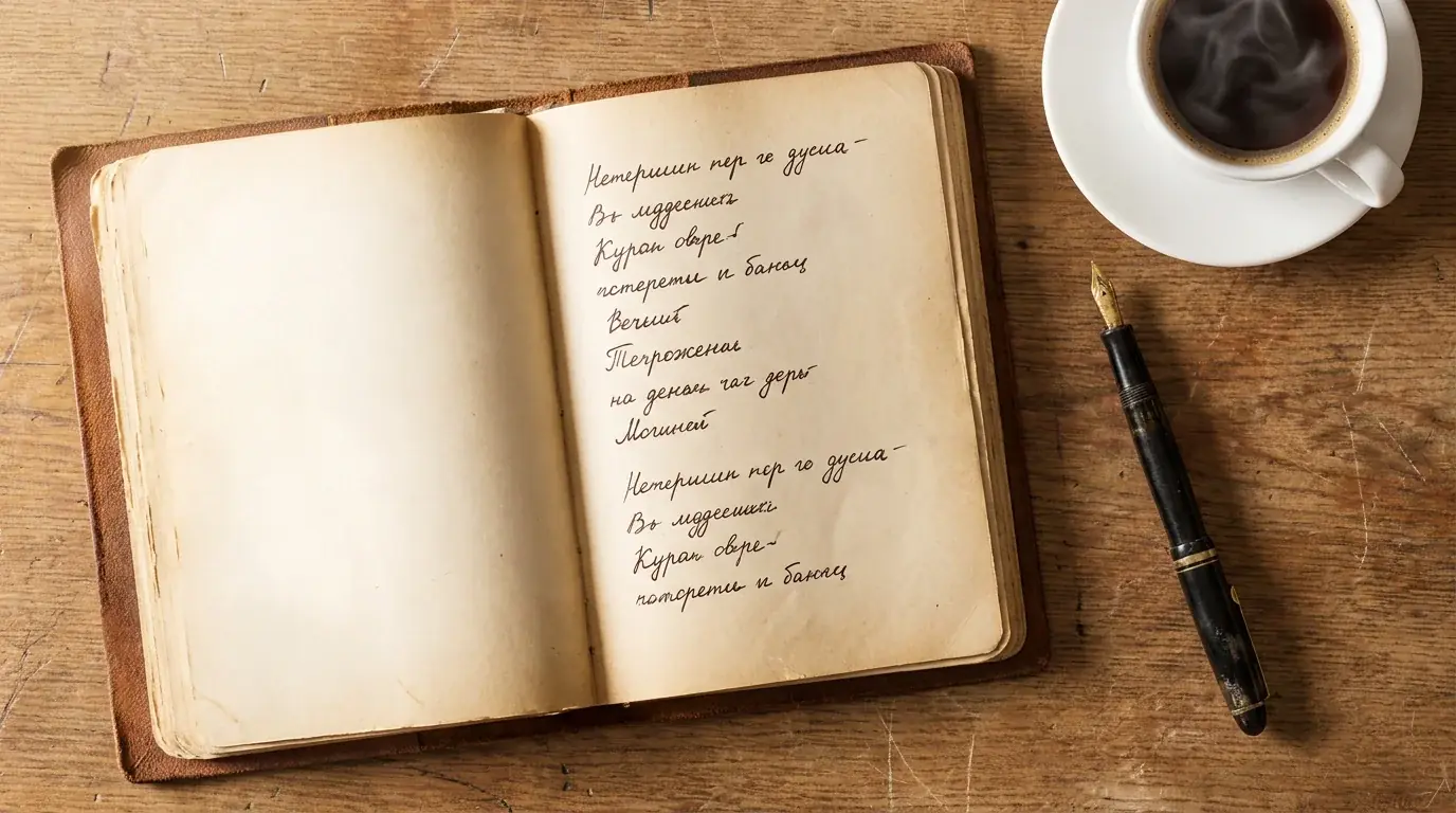 Залагащ води бележки в тефтер за управление на банкрола