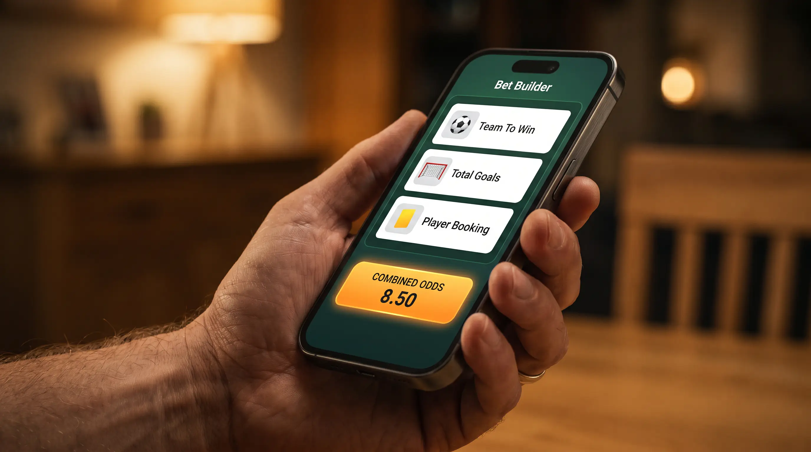 BetBuilder с няколко комбинирани маркета на мобилно приложение